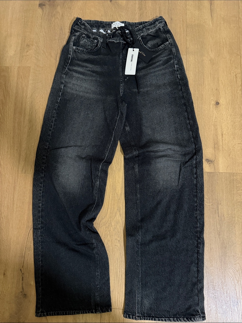rag & bone women’s Washed Black Relaxed wide Pant